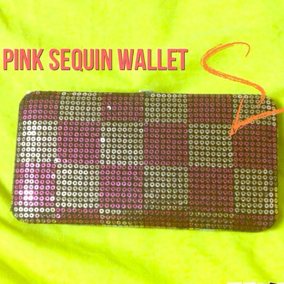 Pink Sequin Wallet