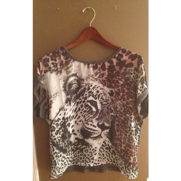 Tiger Chiffon Front Top