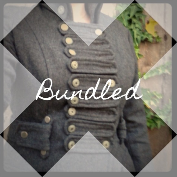 Jackets & Blazers - Charcoal Gray Wool Military Jacket