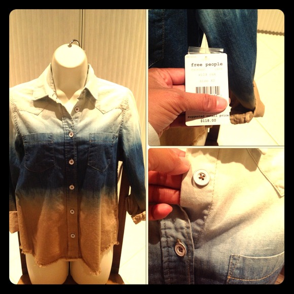 🎉HP🎉Free People ombre button down!