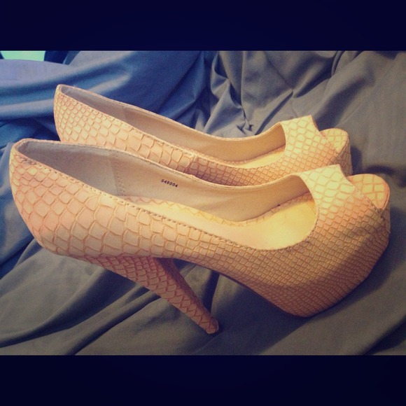 Charlotte Russe snakeskin inspired platform heels