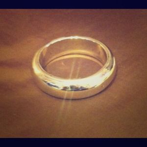 Thick Silver Bangle