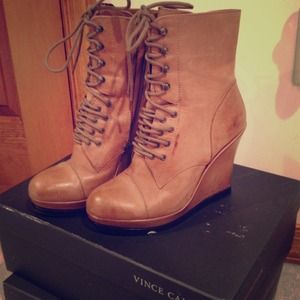 Tan vince camuto wedges