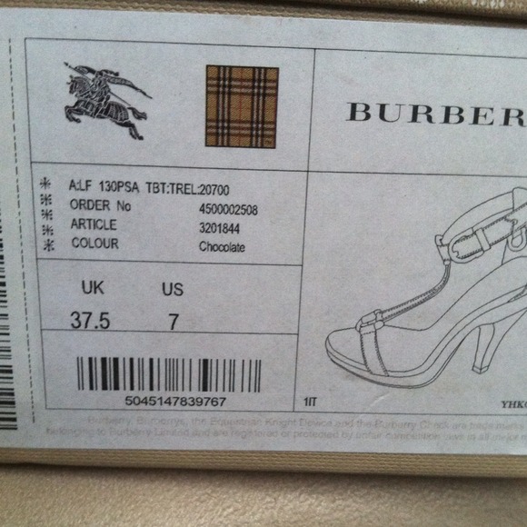 Burberry Sandals-Chocolate brown size 7 - Picture 2 of 4