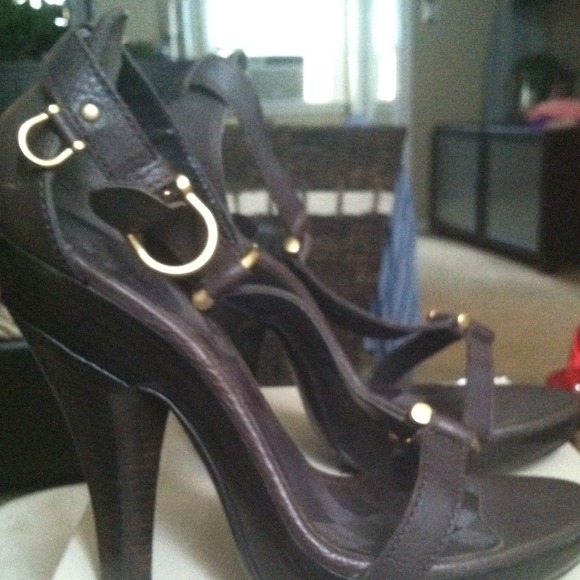 Burberry Sandals-Chocolate brown size 7 - Picture 3 of 4