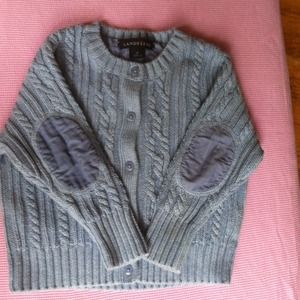 Lands end 2t cablenit cardigan
