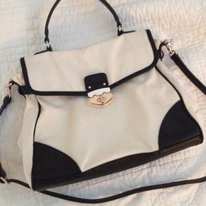 Forever21 canvas&faux leather bag