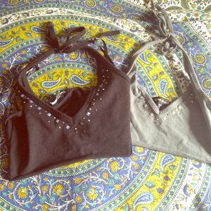 BEBE SPORT embellished crop top