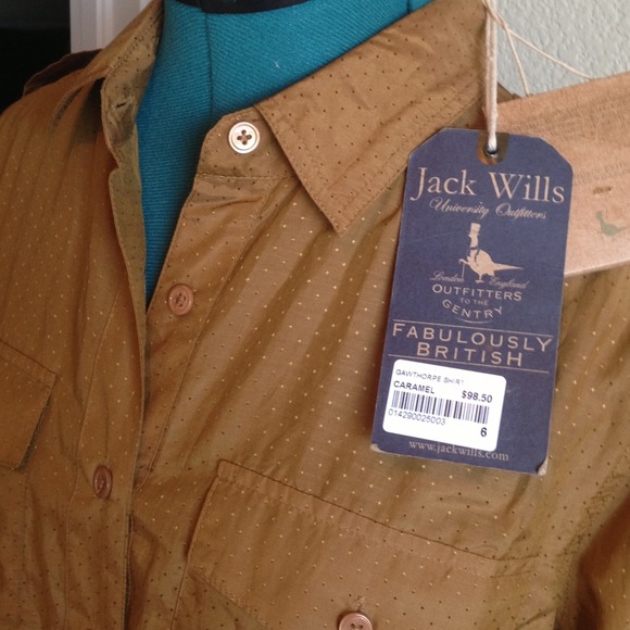 Jack Wills army brown/green top, sz 6