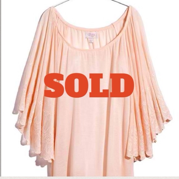 H&M Tops - ***SOLD*** Collection peach top with flutter slv