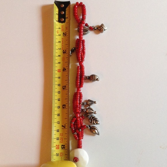 Bedouin Red Coral Beaded Bracelet - Picture 2 of 4