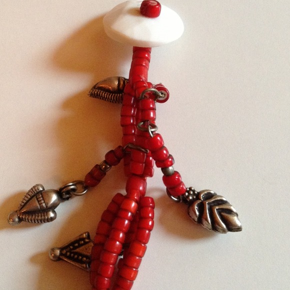 Bedouin Red Coral Beaded Bracelet - Picture 4 of 4