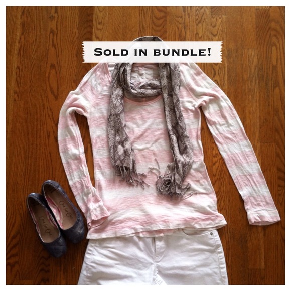 GAP Tops - SOLD in BUNDLE Pink and white rugby stripe tee