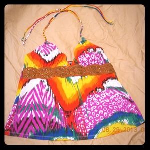 Torrid multicolor halter top plus size 2x NWOT