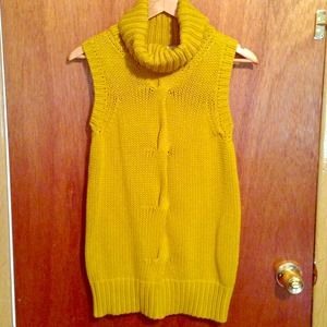 Yellow, Sleeveless Sweater.