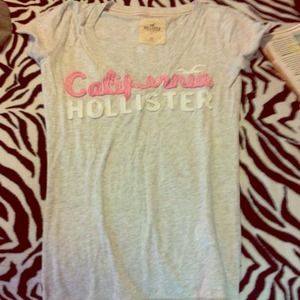 Grey v neck Hollister shirt