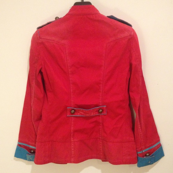 Miss Sixty Cherry red military style denim jacket - Picture 2 of 4