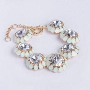 Crystal Dahlia Mint Bracelet
