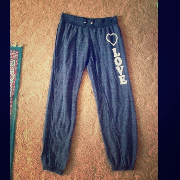 Gray "Love" Sweatpants