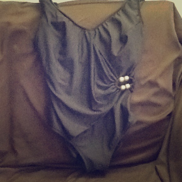 Brown one piece bathing/swim suit