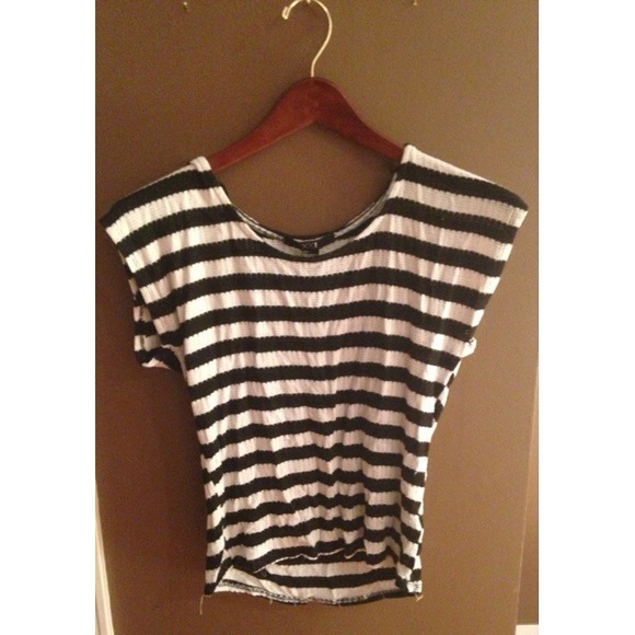 Black&White Striped Top