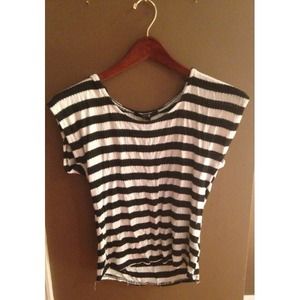 Black&White Striped Top