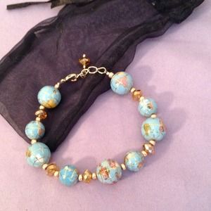 Handcrafted unique globe bracelet