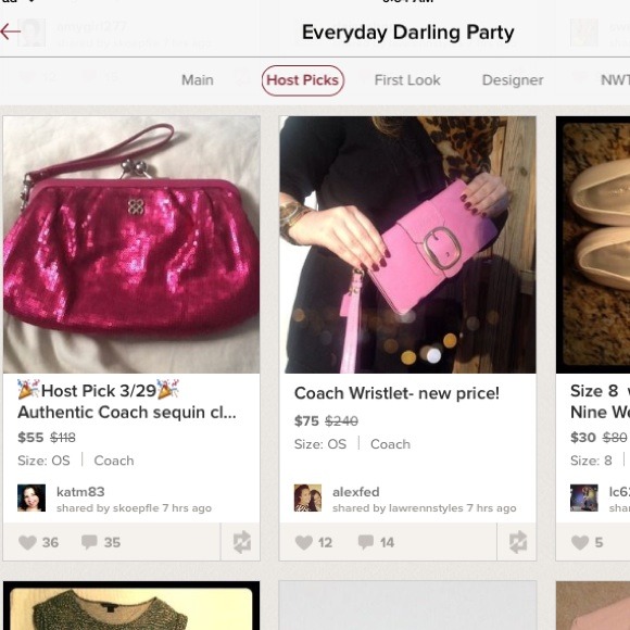 🚫sold🚫Authentic Coach sequin clutch - Picture 4 of 4