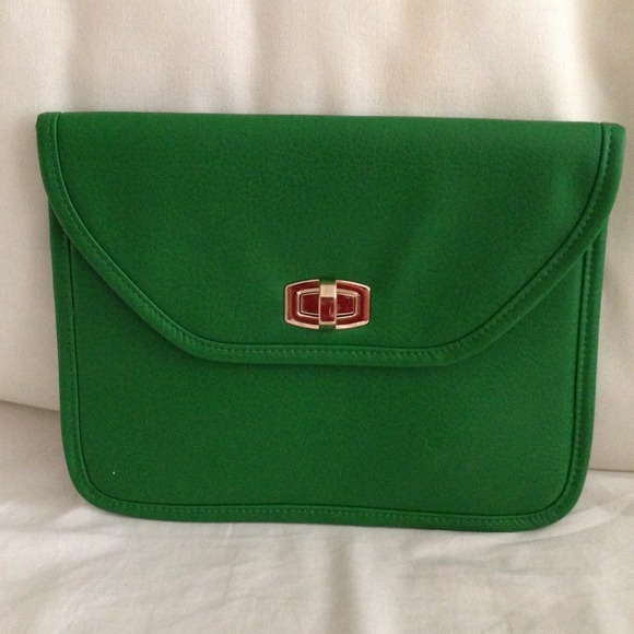 Mark green ipad pouch/clutch