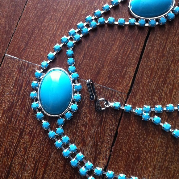 Gorgeous Strass turquoise belt. main image 4