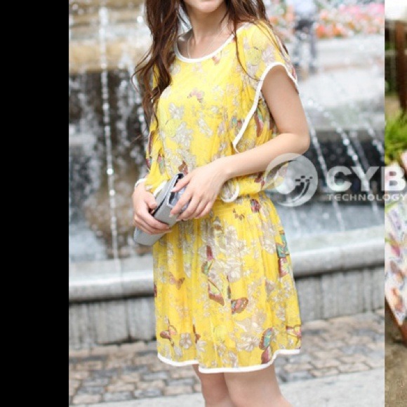 New beautiful yellow dress