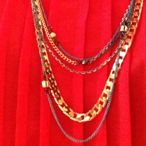 Teal and gold necklace!