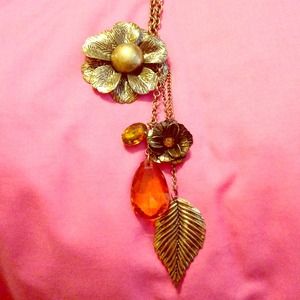 One of a kind, tarnished gold necklace!