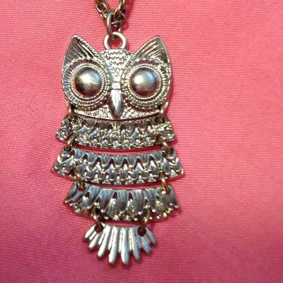 Silver owl necklace!