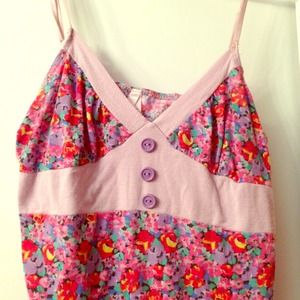 Urban Outfitters Sparkle and Fade floral tank top