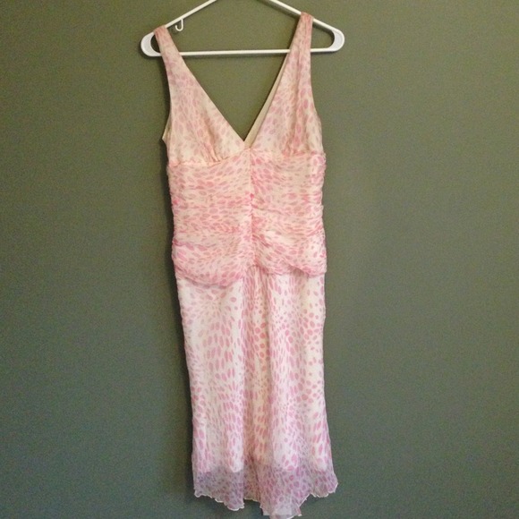 Gorgeous pink and white formal dress.