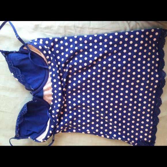 AERIE Royal polka dot tank top - Picture 4 of 4