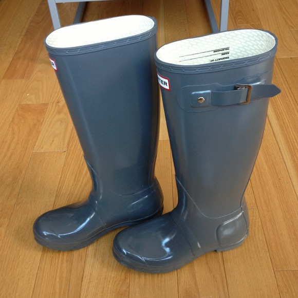 gray hunter rain boots