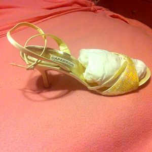 Ivory Silk Sequin  Wedding Shoes