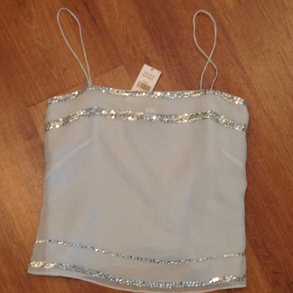 Banana Republic Silk and Sequin Crop Top - Picture 2 of 4