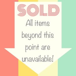 Sold items!
