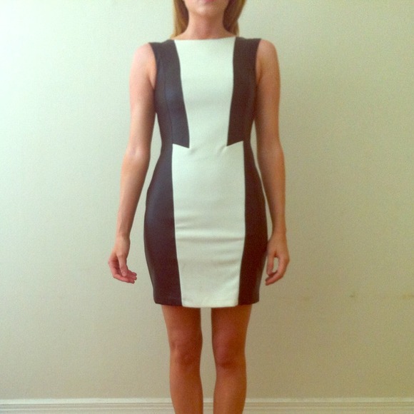 🎉HOST PICK🎉 Leather panel dress