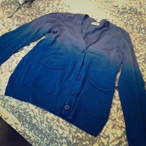 blue ombré cardigan