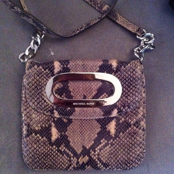 Michael kors snakeskin purse