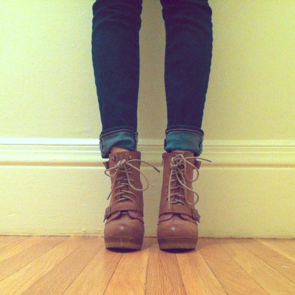 Heeled Combat Boots