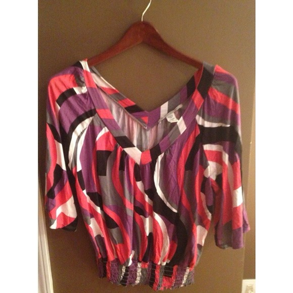 Purple and Pink Dressy Top