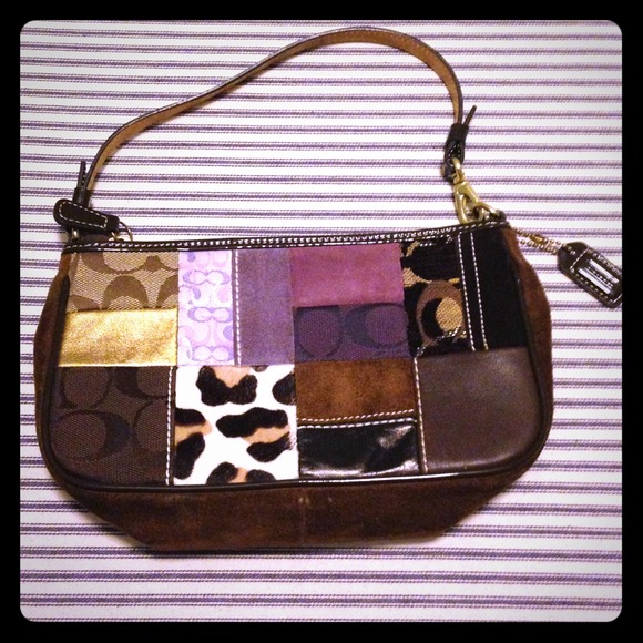Small authentic Coach patchwork handbag