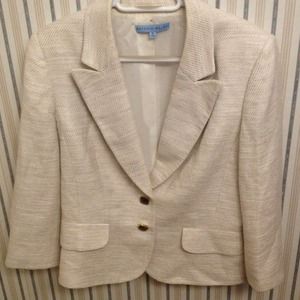 **REDUCED** 3/4 Sleeve Cream Jacket