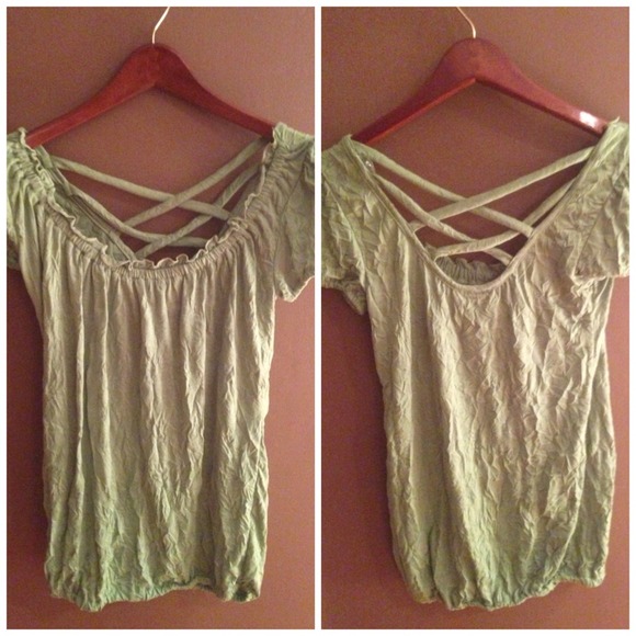 Crinkle Green Top