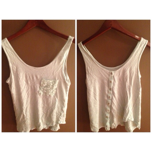 Sea Foam Buttoned Tank